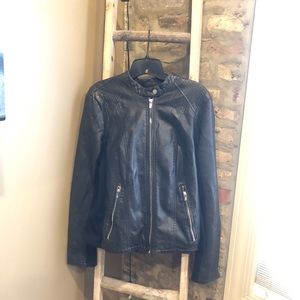 Express faux leather bomber jacket